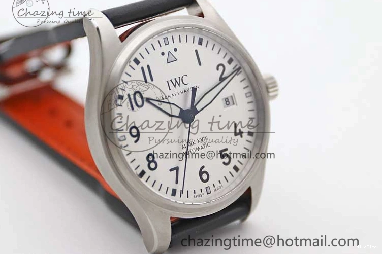 MIROTIME 0131 UrbanStyle Mark XVIII IW327012 SS M+F 1:1 Best Edition White Dial on Black Leather Strap A 7054